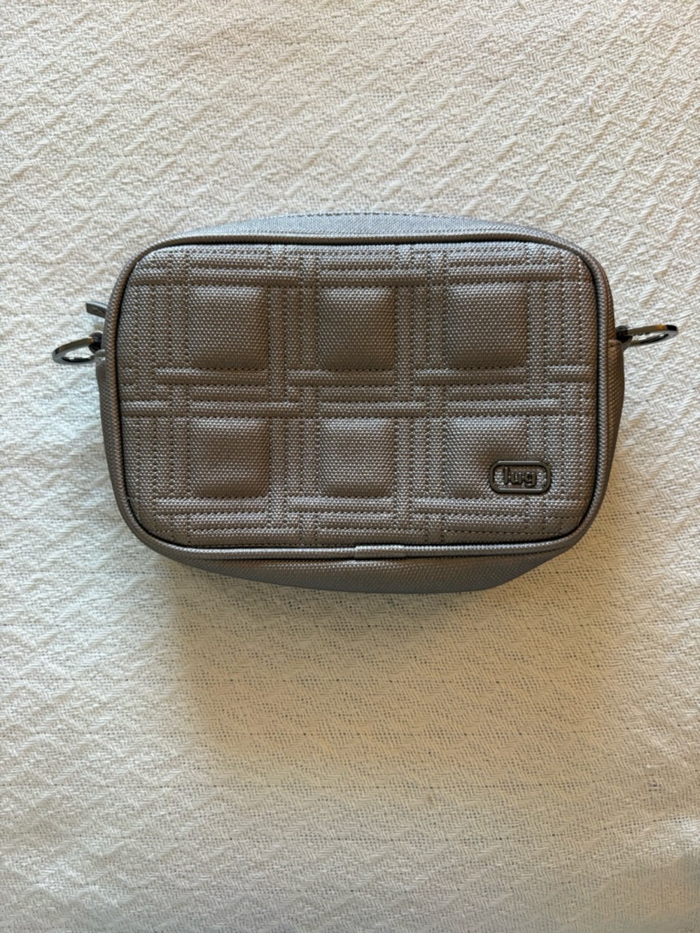 lug Mingle Metallic Pearl bag with Quilted Detail NWOT